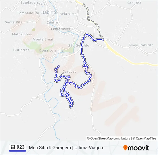 923 Bus Line Map