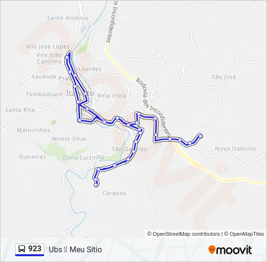 923 Bus Line Map