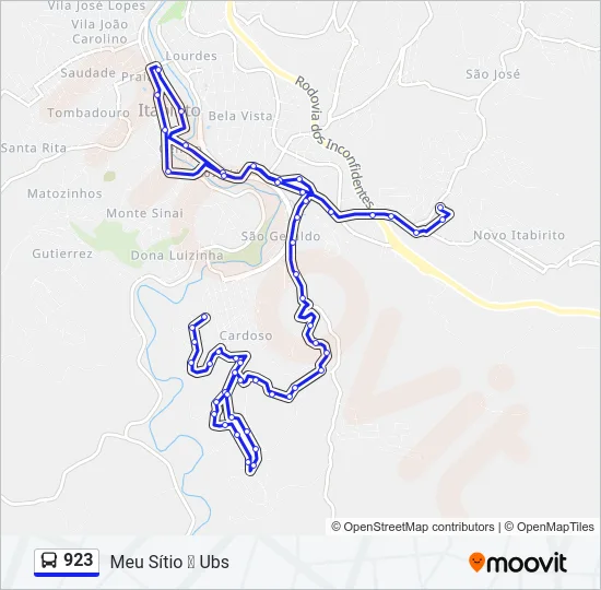 923 Bus Line Map