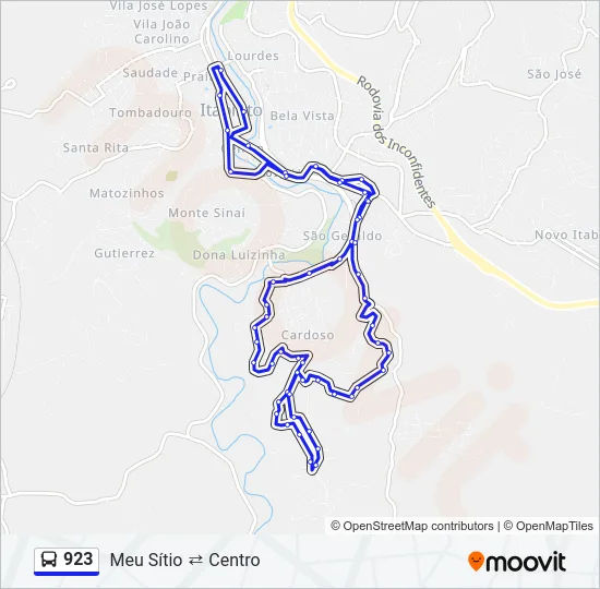 923 Bus Line Map