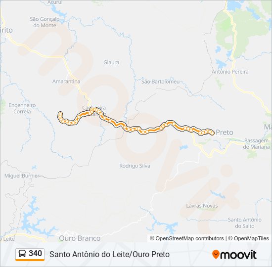 340 bus Line Map