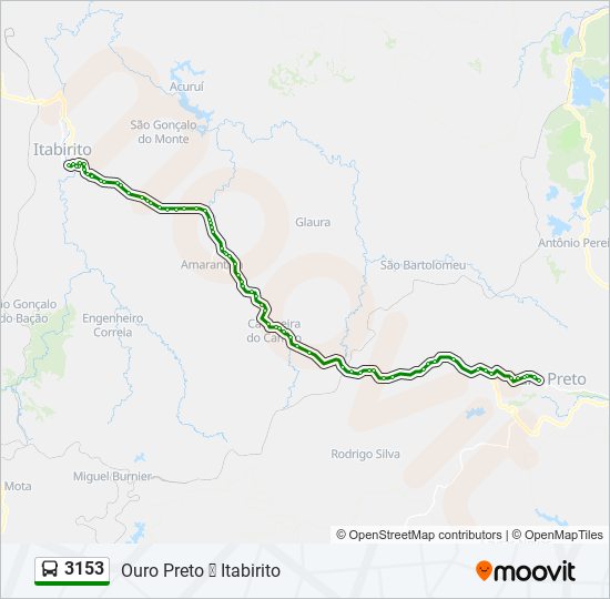 Mapa de 3153 de autobús