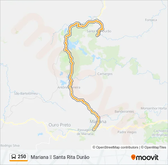250 Bus Line Map
