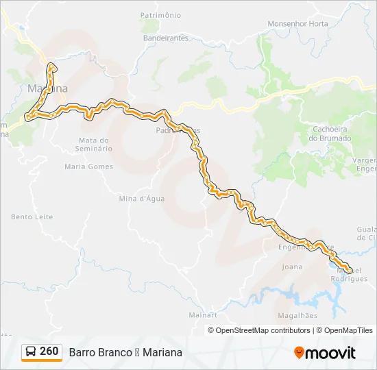 260 Bus Line Map