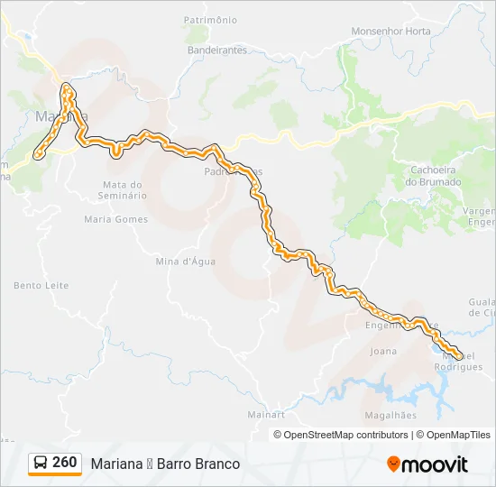 260 Bus Line Map