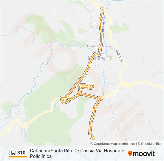 310 Bus Line Map