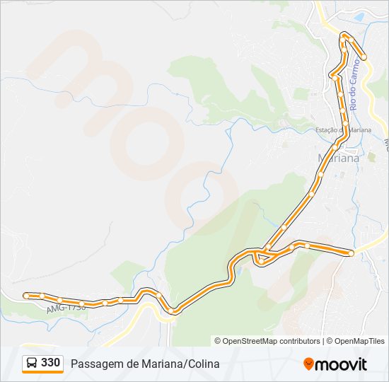 330 bus Line Map