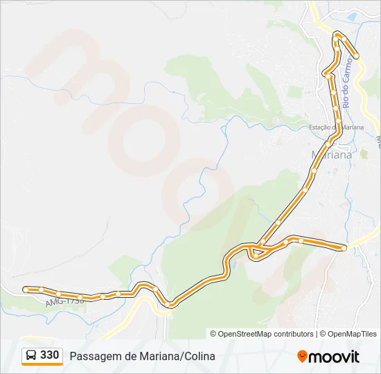 330 Bus Line Map