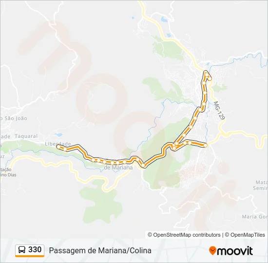 330 Bus Line Map