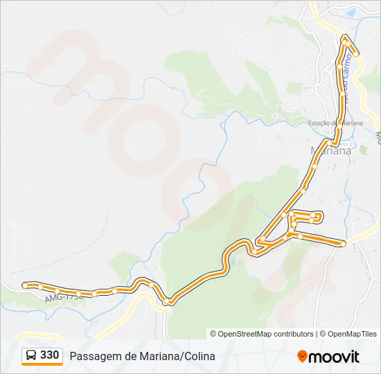 330 Bus Line Map