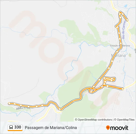 330 Bus Line Map