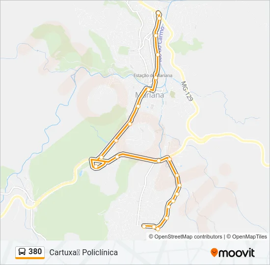 380 Bus Line Map