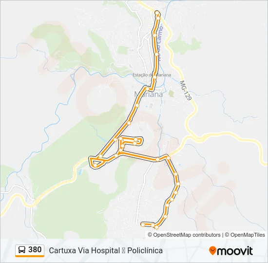 380 Bus Line Map