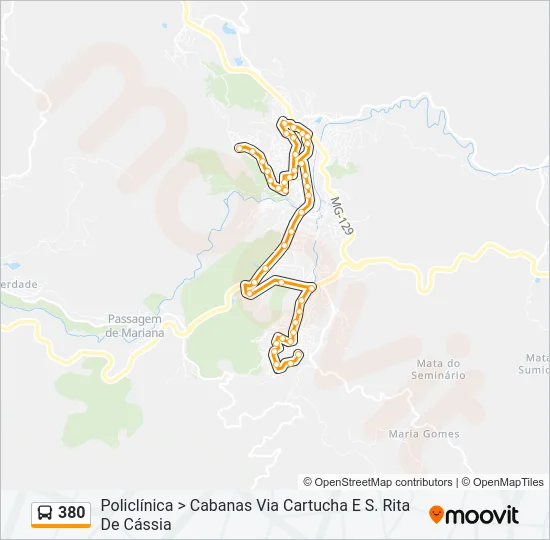 380 Bus Line Map