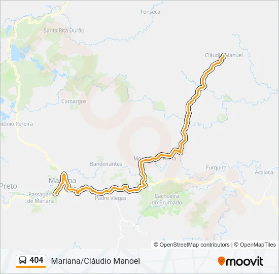 404 Bus Line Map