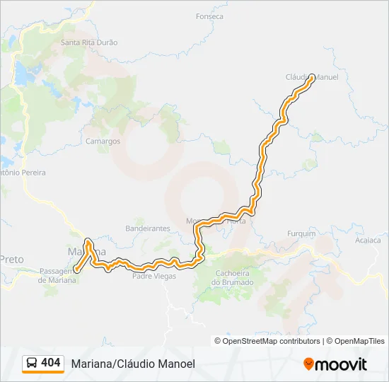 404 Bus Line Map
