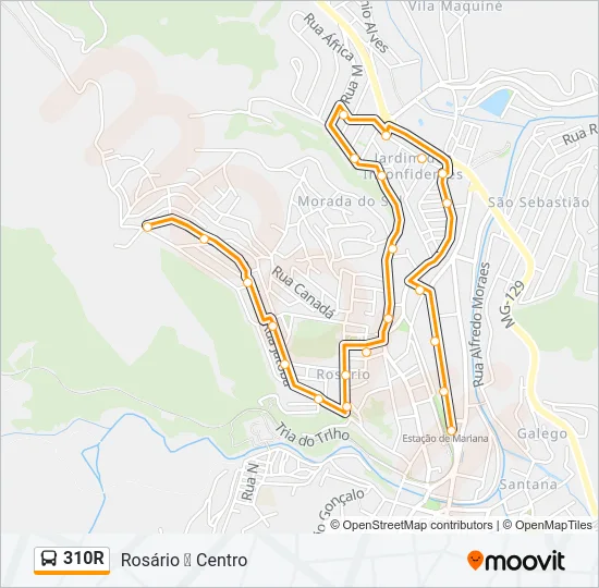 310R Bus Line Map