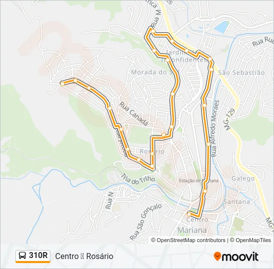 310R Bus Line Map