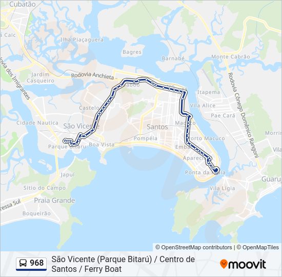 Mapa da linha 968 de 