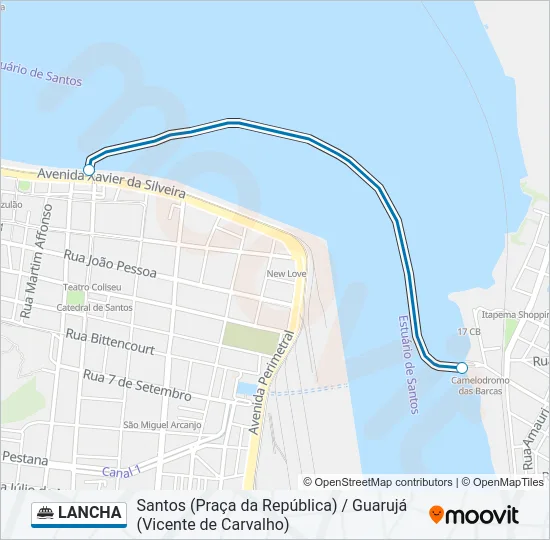 LANCHA Ferry Line Map