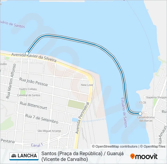 LANCHA Ferry Line Map