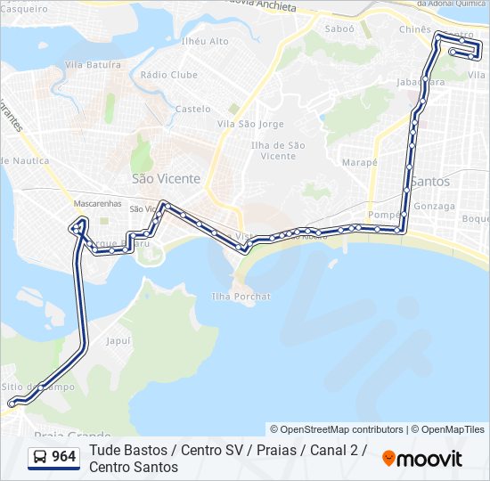 964 bus Line Map