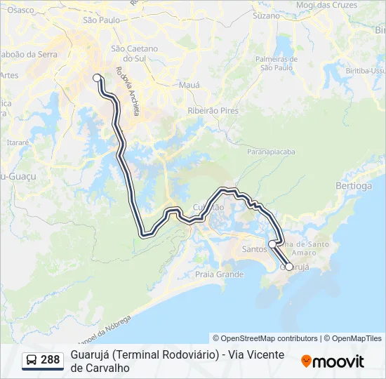 288 Bus Line Map