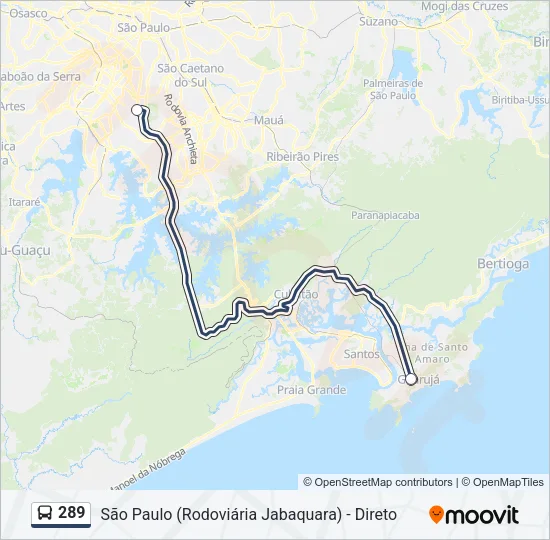 289 Bus Line Map