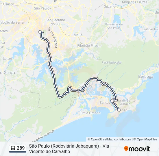 289 Bus Line Map