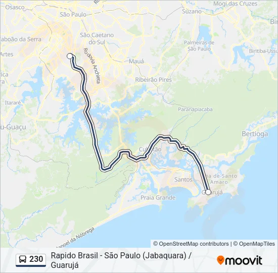 230 Bus Line Map