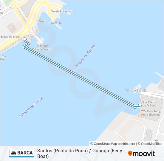 BARCA ferry Line Map