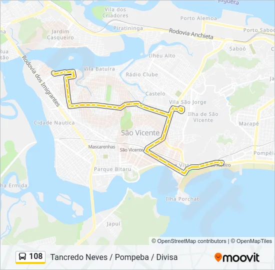 108 Bus Line Map