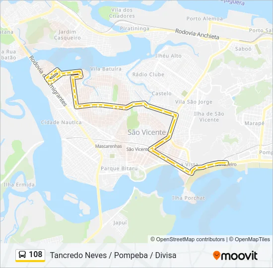 108 Bus Line Map