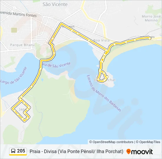 205 Bus Line Map