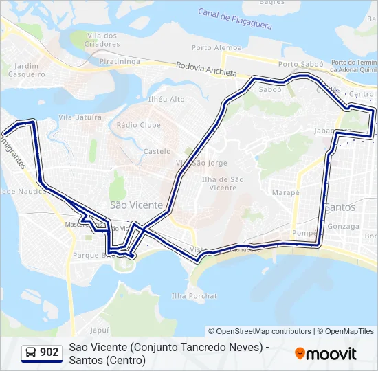 902 Bus Line Map