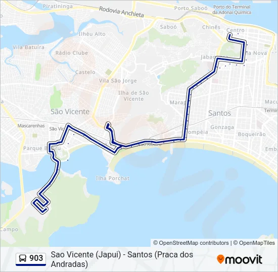 903 Bus Line Map