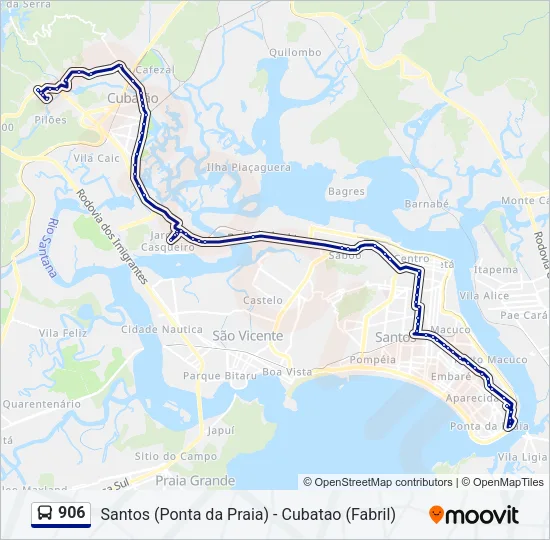906 Bus Line Map