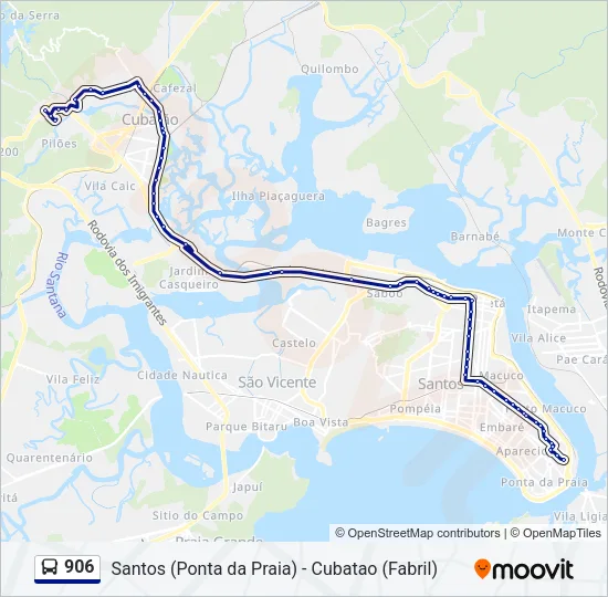 906 Bus Line Map