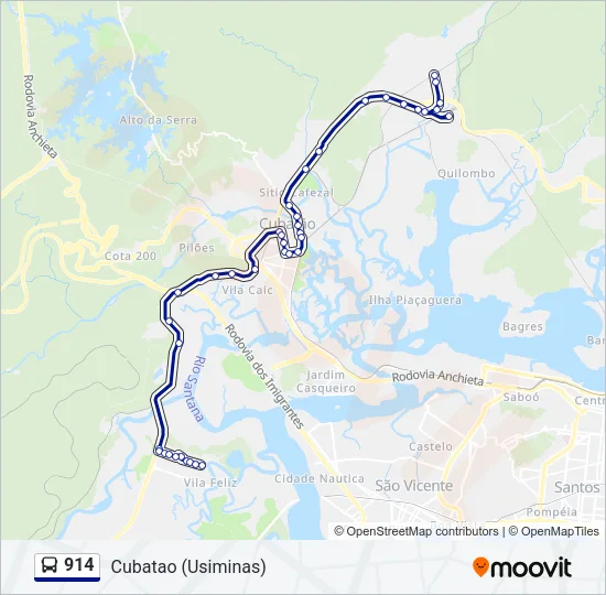 914 Bus Line Map