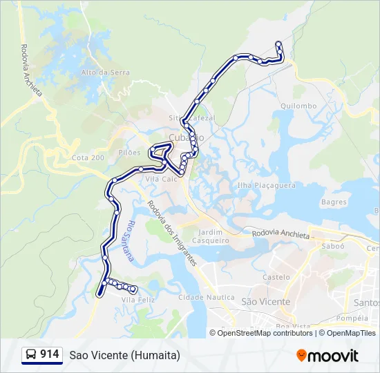 914 Bus Line Map