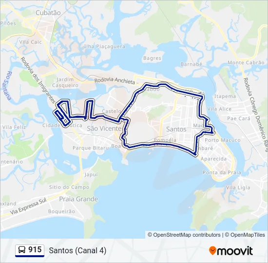 915 Bus Line Map