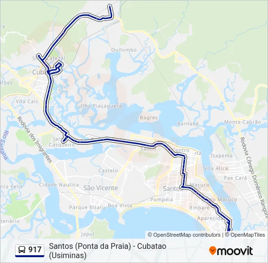 917 Bus Line Map