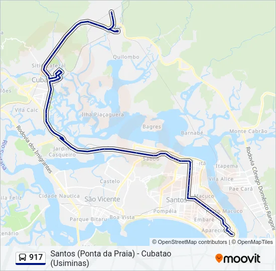 917 Bus Line Map