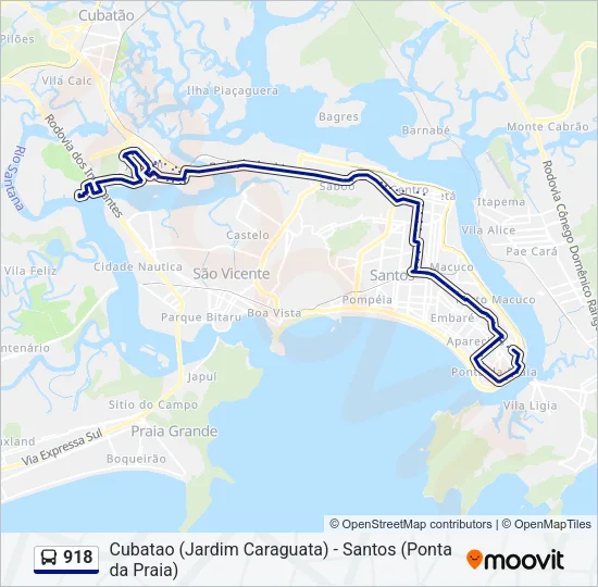 918 Bus Line Map