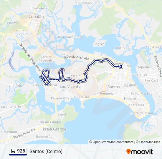 925 Bus Line Map