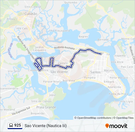 925 Bus Line Map