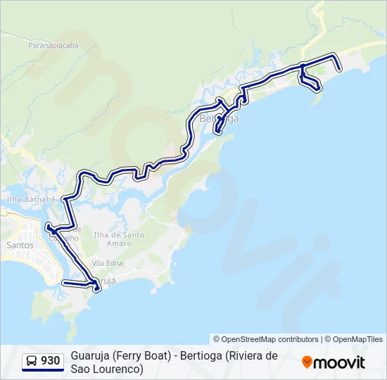 930 Bus Line Map
