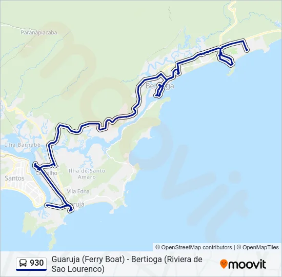 930 Bus Line Map