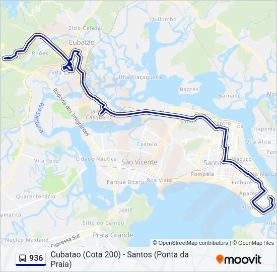 936 Bus Line Map