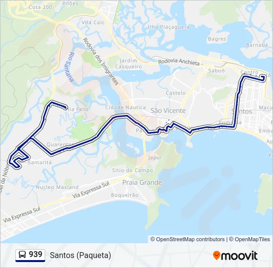 939 Bus Line Map